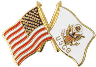 Coast Guard Lapel Pin - USCG Crossed Flags