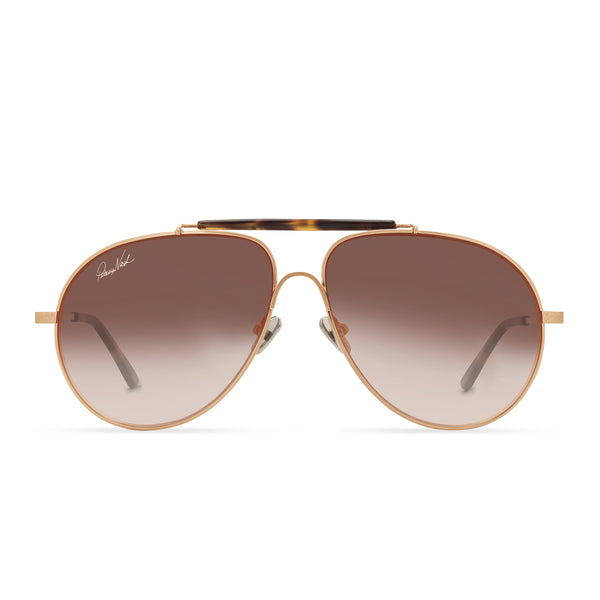 Patricia Nash Womens Gloria Brushed Gold Sunglasses