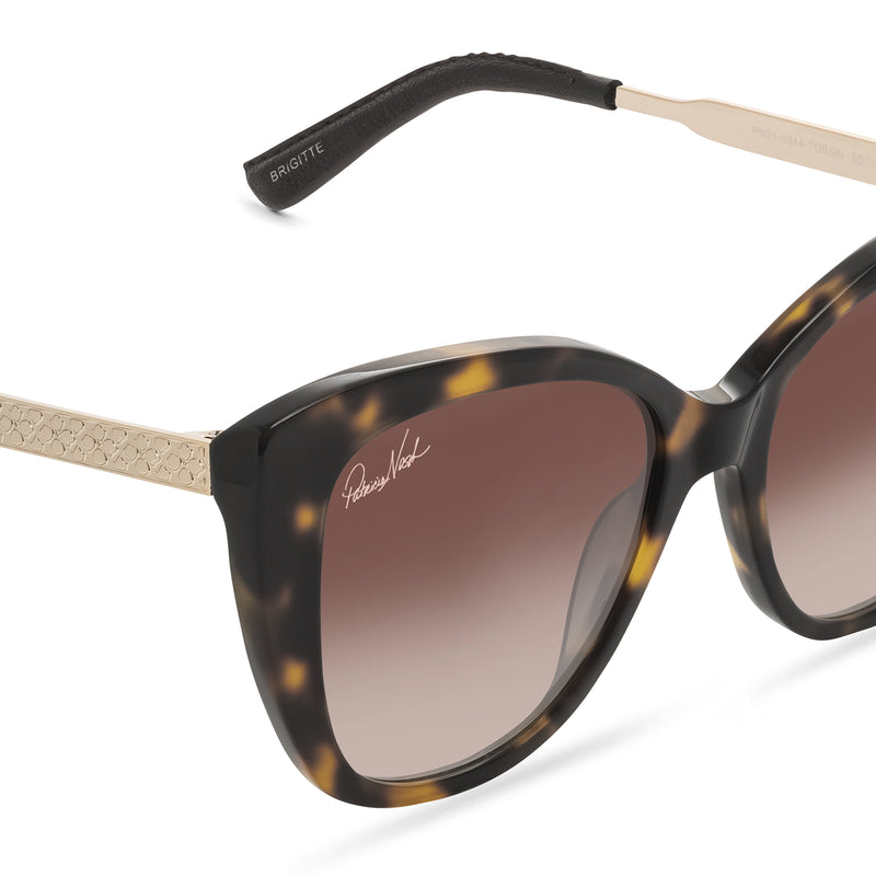 Patricia Nash Womens Brigitte Cateye Tortoiseshell Sunglasses