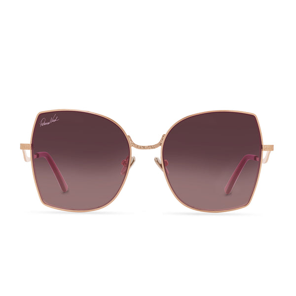 Patricia Nash Womens Sophia Gold and Wine Sunglasses