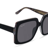 Patricia Nash Womens Jackie Black and Gold Sunglasses