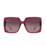 Patricia Nash Womens Jackie Wine and Gold Sunglasses