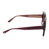 Patricia Nash Womens Jackie Wine and Gold Sunglasses