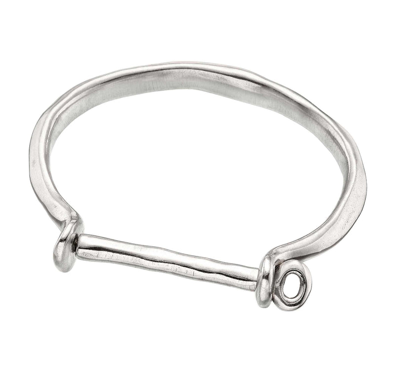 UNOde50 Shackled Silver Plated Bracelet - Medium