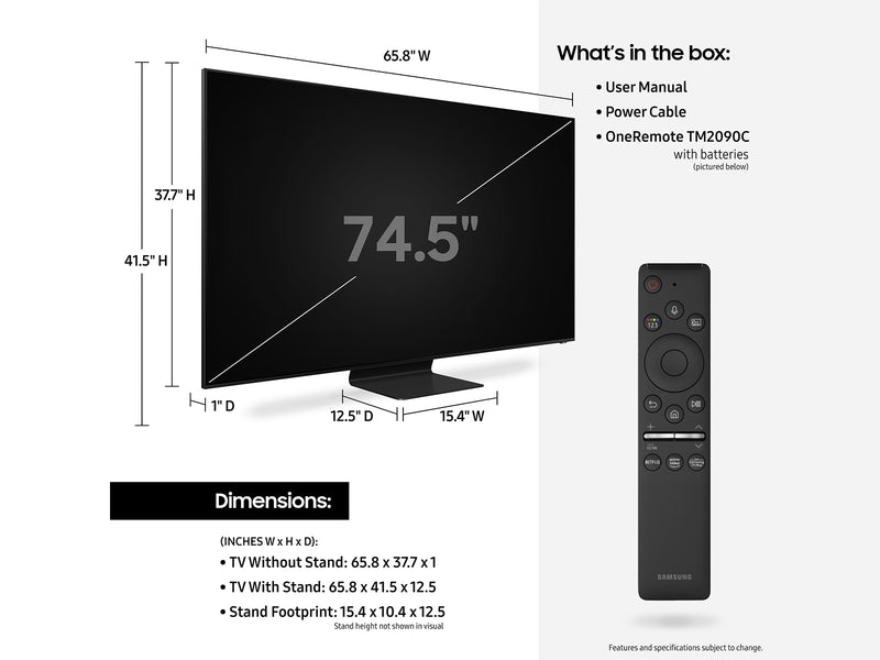 Samsung 75" Class Q800T QLED 8K UHD HDR Smart TV (2020)