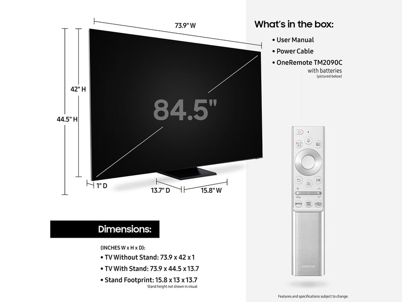 Samsung 85" Class Q900TS QLED 8K UHD HDR Smart TV (2020)