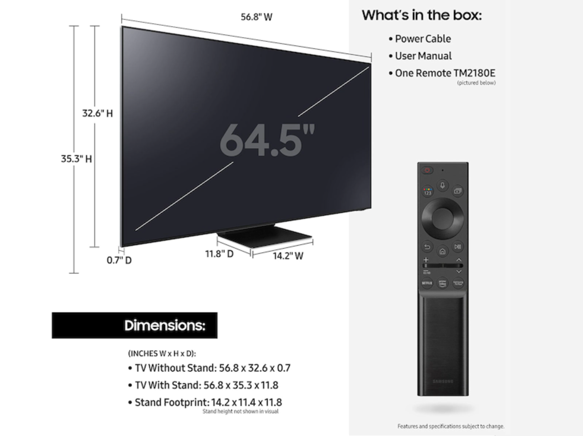 Samsung 65" Class QN800A Neo QLED 8K Smart TV (2021)