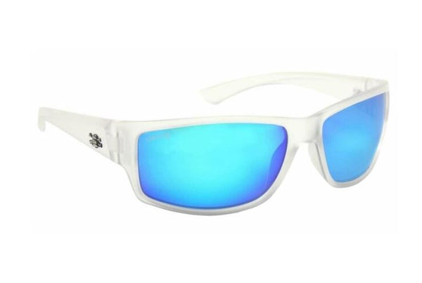 Calcutta Rip White Frames - Blue Mirror Lens - Polarized Sunglasses