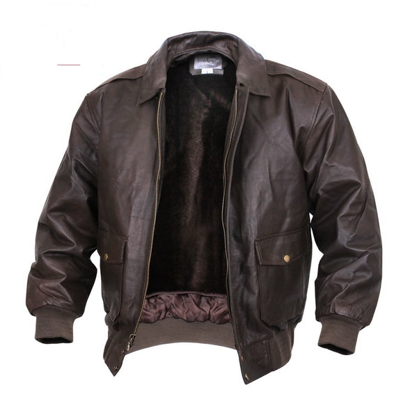 Rothco Classic A-2 Brown Leather Flight Jacket - 3XL