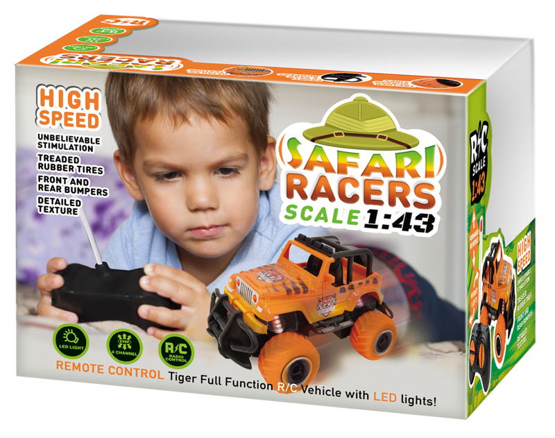 Rugged Racers Safari Racer Tiger Mini Remote Control Car Toy – ShopCGX Rugged Racers Safari Racer Tiger Mini Remote Control Car Toy – ShopCGX