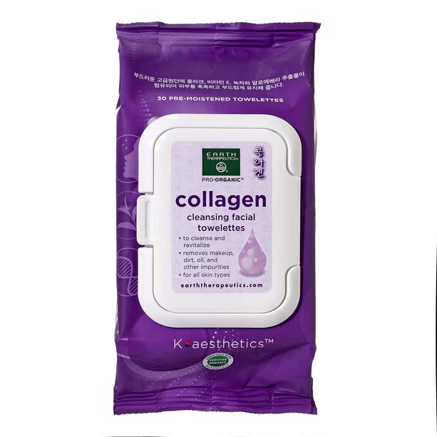 Earth Therapeutics Makeup Remover Wipes - Collagen