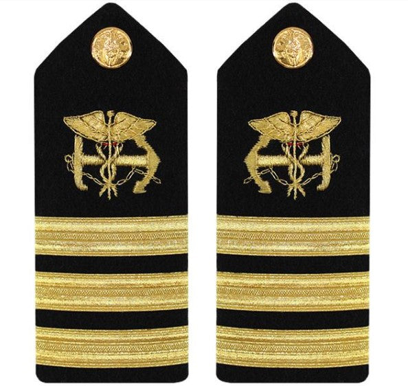 Vanguard Public Health Service PHS Male Hard Shoulder Board: Commander