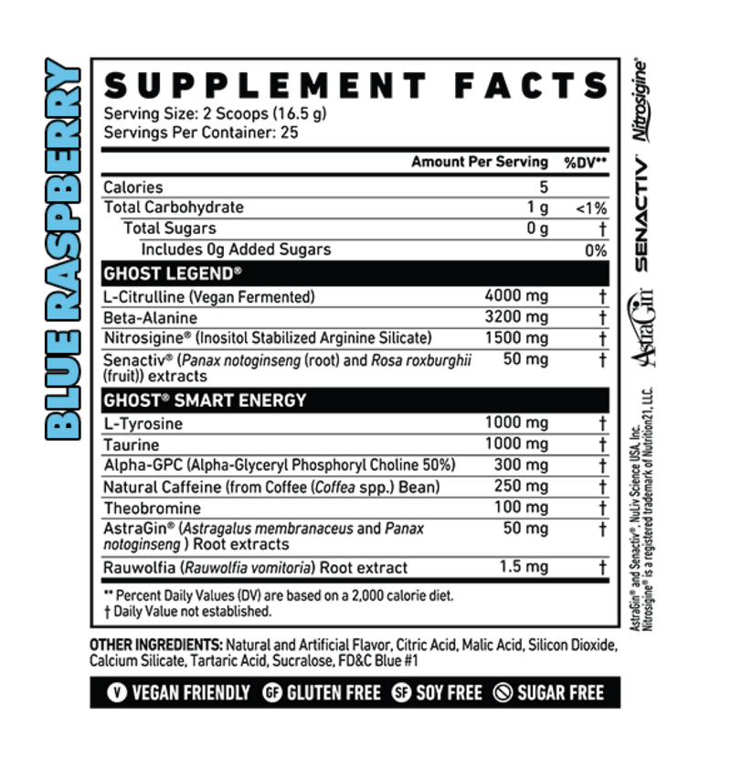 GHOST Legend Pre-Workout - Blue Raspberry