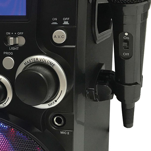 Sylvania CD-G Bluetooth Karaoke Machine with LCD Screen and Microphone