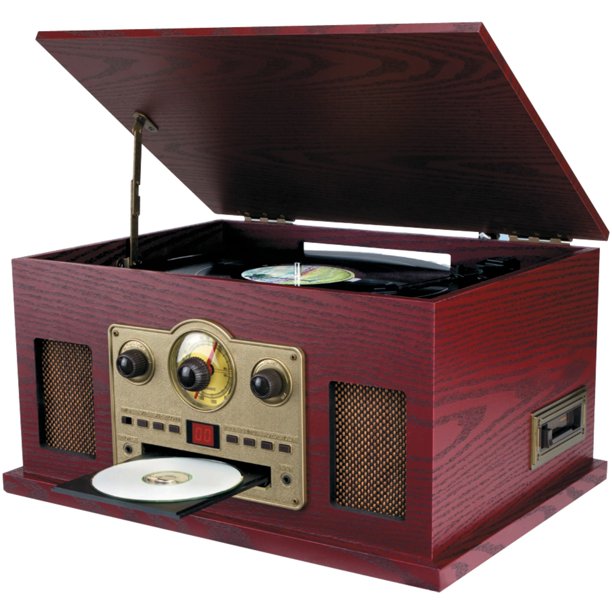 Sylvania Nostalgia 6-In-1 Bluetooth Turntable