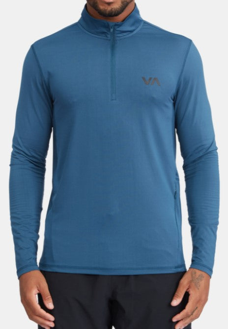 RVCA Mens Active Sport Vent Long Sleeve Half-Zip Jacket