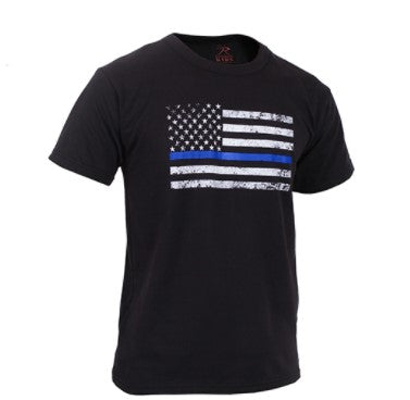 Rothco Youth Thin Blue Line US Flag Short Sleeve T-Shirt