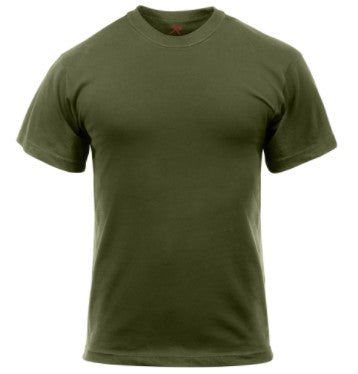 Rothco Mens Solid Color Cotton/Polyester Blend Military Short Sleeve T-Shirt