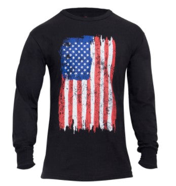 Rothco Mens US Flag Long Sleeve T-Shirt