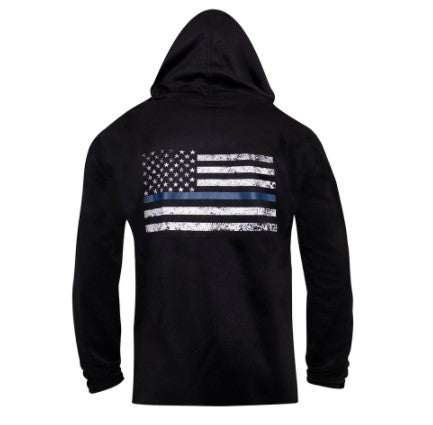 Rothco Mens Thin Blue Line Concealed Carry Zip Up Hoodie