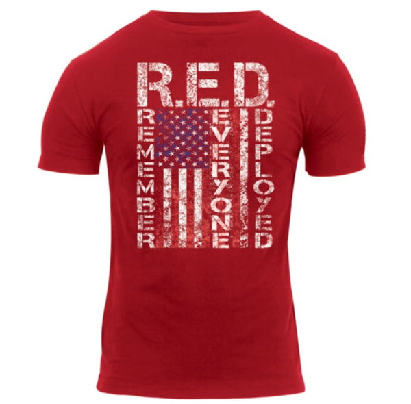 Rothco Mens Athletic Fit R.E.D. (Remember Everyone Deployed) Short Sleeve T-Shirt - 3XL