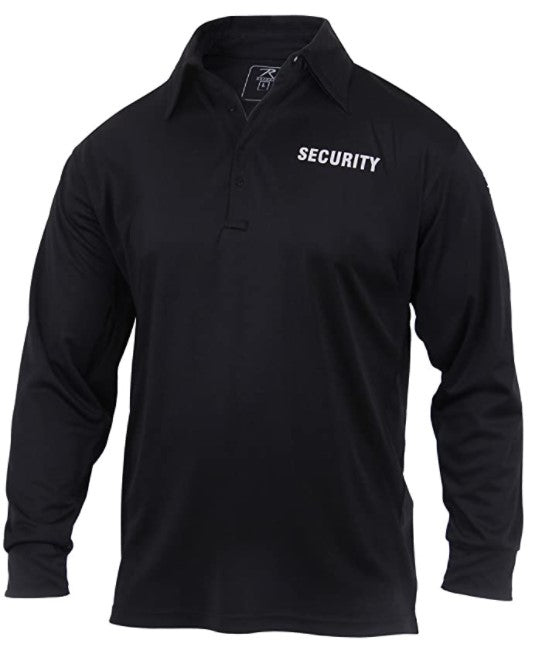 Rothco Mens Moisture Wicking Long Sleeve Security Polo - Size 2XL