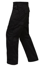 Rothco Mens Relaxed Fit Zipper Fly BDU Pants - Black - Size 2XL