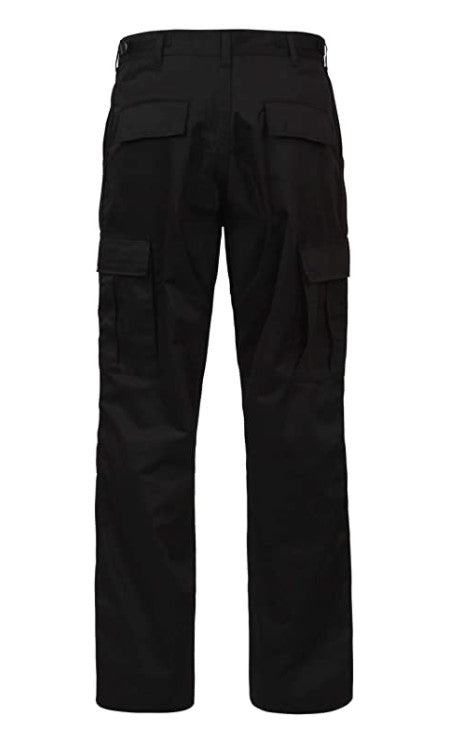 Rothco Mens Relaxed Fit Zipper Fly BDU Pants - Black - Size 2XL