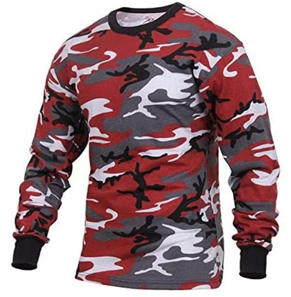 Rothco Mens Long Sleeve Colored Camo T-Shirt - Size 2XL