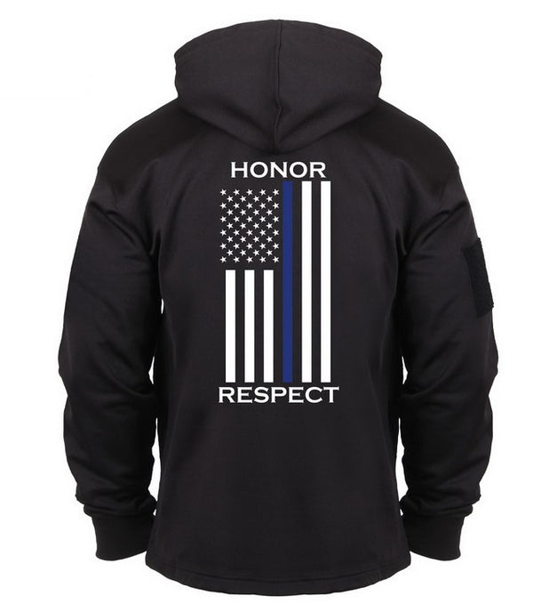 Rothco Mens Honor and Respect Thin Blue Line Concealed Carry Hoodie - Size 2XL