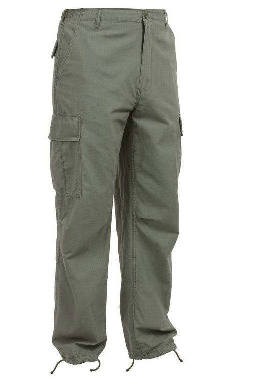 Rothco Mens Vintage Vietnam Rip-Stop Fatigue Pants - Olive Drab - Size 2XL