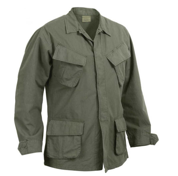 Rothco Mens Vintage Vietnam Fatigue Shirt Rip-Stop - Olive Drab - Size 3XL