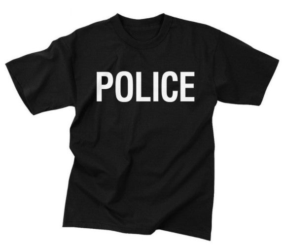 Rothco Mens 2-Sided Police Short Sleeve T-Shirt - 2XL