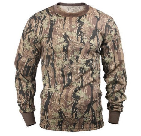 Rothco Mens Long Sleeve Camo T-Shirt - Smokey Branch Camo - Size 3XL