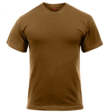 Rothco Mens Solid Color Cotton/Polyester Blend Military T-Shirt - Brown - Size 2XL