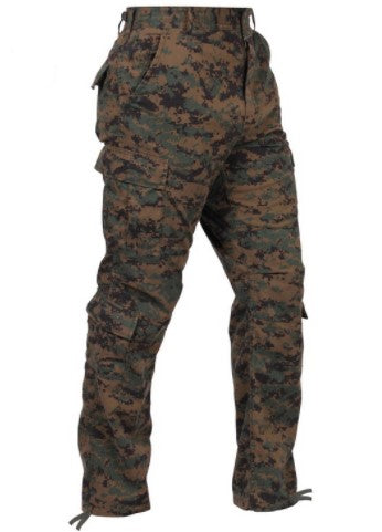 Rothco Mens Digital Camo Tactical BDU Pants - Woodland Digital Camo - Size 2XL