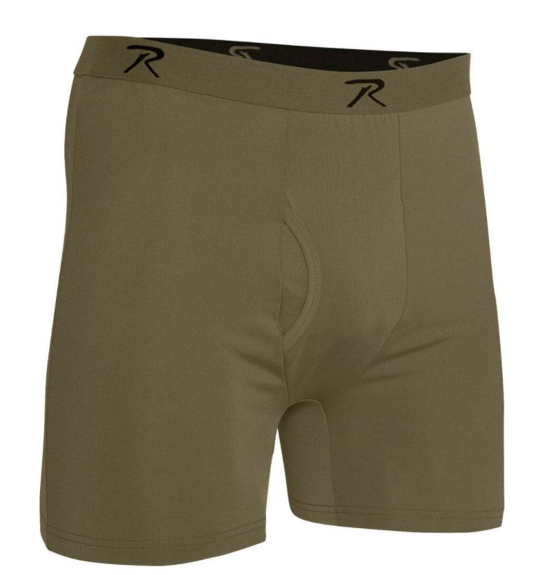 Rothco Mens Moisture Wicking Performance Boxer Shorts - AR 670-1 Coyote Brown - Size 2XL