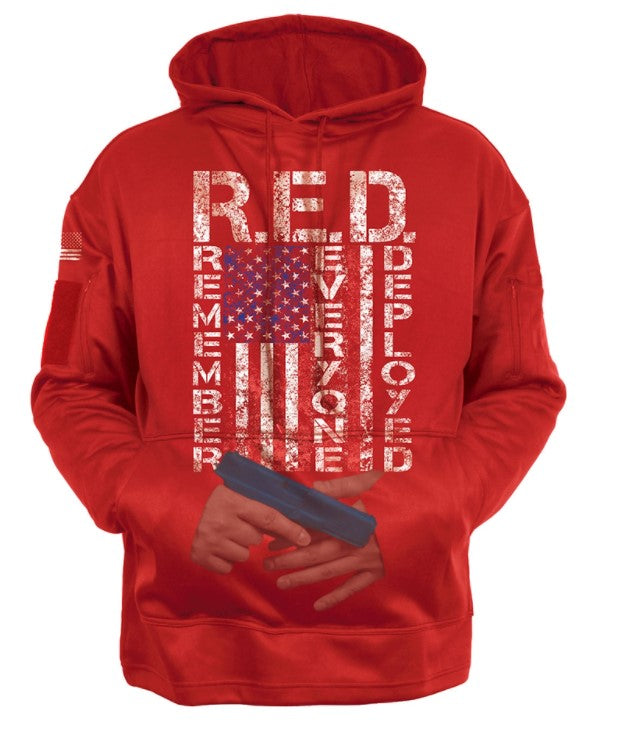Rothco Mens Concealed Carry R.E.D. (Remember Everyone Deployed) Hoodie - 2XL