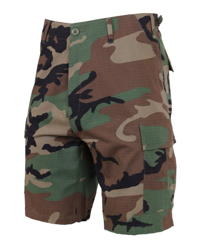 Rothco Mens Rip-Stop BDU Shorts - Woodland Camo - Size 3XL