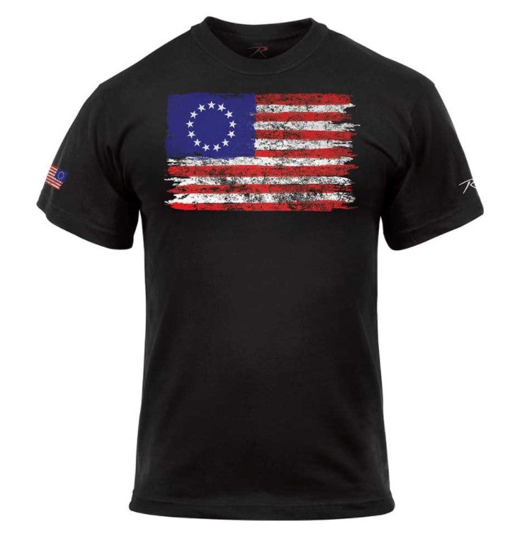 Rothco Mens Colonial Betsy Ross Flag Short Sleeve T-Shirt - 2XL