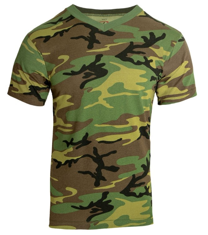Rothco Mens Camo V-Neck T-Shirt - Size 3XL