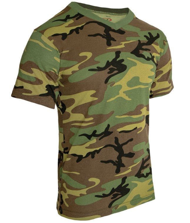 Rothco Mens Camo V-Neck T-Shirt - Size 3XL