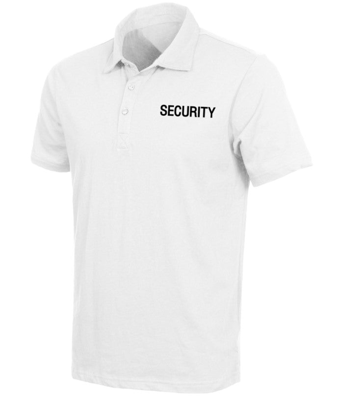 Rothco Mens Moisture Wicking Security Polo Shirt - White W/ Black Lettering - Size 3XL