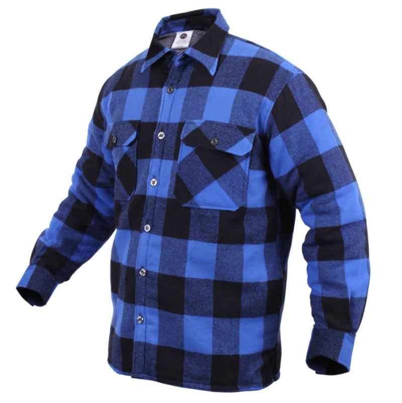 Rothco Mens Extra Heavyweight Buffalo Plaid Sherpa Lined Flannel Shirt - Size 2XL