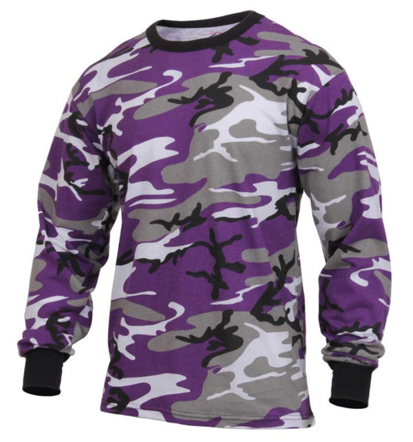 Rothco Mens Long Sleeve Colored Camo T-Shirt - Size 2XL