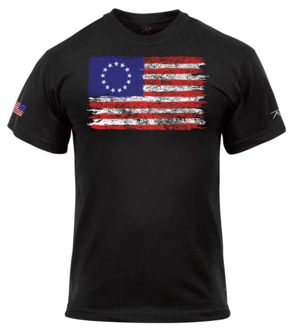 Rothco Mens Colonial Betsy Ross Flag Short Sleeve T-Shirt - 3XL