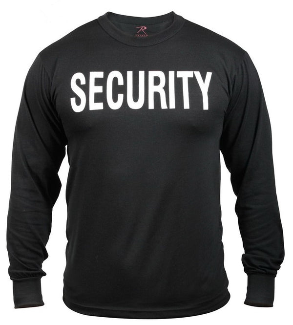 Rothco Mens 2-Sided Security Long Sleeve T-Shirt - 2XL