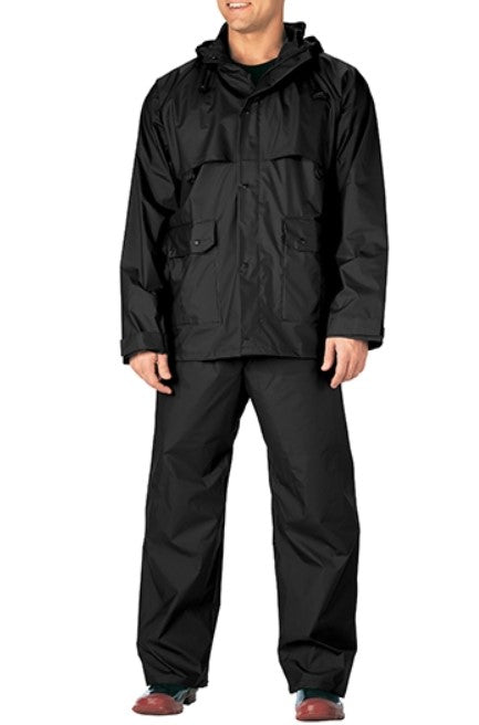 Rothco Mens 2 Piece Microlite PVC Rainsuit - 2XL