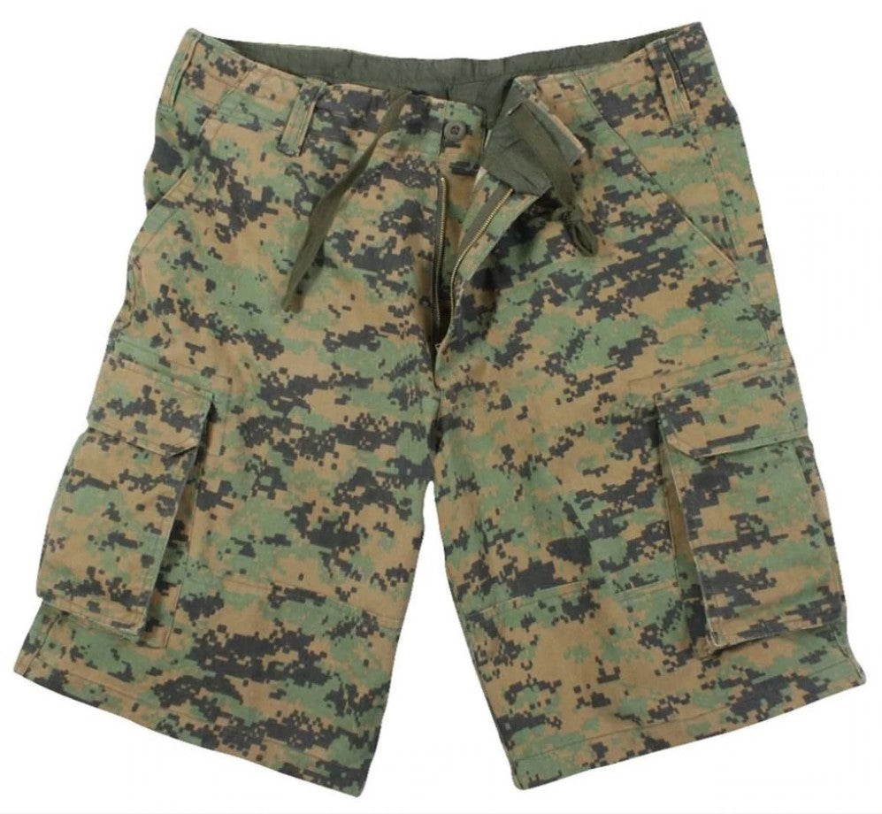 Rothco Mens Vintage Camo Paratrooper Cargo Shorts - Size 2XL