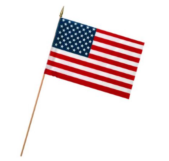 Valley Forge United States Cotton Stick Flag - 12" x 18"